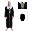 Etniska kläder 2024 Muslimer Arabiska kostymtillbehör Kaftans thobe Lång klänning Arabhuvud Scarf Veil Halloween Mellanöstern Cosplay