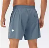 Homens yoga esportes curto shorts de secagem rápida com bolso traseiro do telefone móvel casual correndo ginásio jogger pant lululemens designer shorts