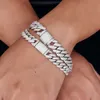 Custom 14mm 925 Silver Iced Out Cuban Link Bracelet Def Color Vvs Moissanite Cuban Pass Diamond Tester