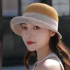 베레트 여성의 여름 패션을위한 일본 선 샤드 모자 다목적 라운드 탑 아웃 선 스크린 2024 Fisherman Ha