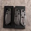 1Pcs New High End ST LC Folding Knife D2 Stone Wash Drop Point Blade CNC TC4 Titanium Alloy Handle Ball Bearing Washer EDC Pocket Knives