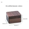 أكواب المجوهرات X5QE Country Walnut Round Cufflink Storage Box Design