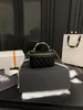 Luxury Camellia Women Crossbody Bag with Genuine Leather Diamond Pattern Zipper Opening CF Makeup Bag