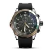 Designer Mens Sport Watch Japan Quartz movement Chronograph black Wristwatches Rubber Strap Man Pilot Watches Famous Brand Wristwa251Q