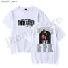 T-shirts voor heren Tate McRae Tour T-shirts Think Later Album Merch Zomer dames/heren mode casual korte mouw T-shirt streetwear top Q240220