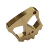 Solid CNC Brass Pure Fist Buckle Tiger Finger Army Fan EDC Equipment Ing Self-Defense Window Breaking Tool 6957