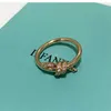 3K9B Band Rings S925 Silver Tiffanynet Valley Eiling Samma ring Knutt Rose Gold Knot Cross Kink Advanced Design Pair Ring