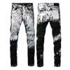 Jeans de diseñador para hombre Jeans morados Pantalones de mezclilla Jeans morados para hombre Pantalones vaqueros de diseñador para hombre Diseño recto Ropa de calle retro PURPLE Brand Jeans Pant 589