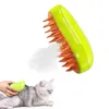 Dog Apparel HSQX Cat Grooming Comb With Electric Spray Water Soft Silicone Depilation Brush Kitten Pet Bath Supplies