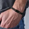 Bracelets à maillons Vnox A-Z initiales pour hommes, en acier inoxydable, chaîne cubaine, gourmette Miami, bijoux simples pour garçons