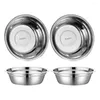 Dinnerware Sets 4pcs Stainless Steel Container Soup Basin Pot Egg Salad Mixing Bowl