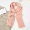 Scarves Winter Scarf Women Luxury Autumn Thin And Long Warm Shawl Classic Tassels Fluffy Solid Color Soft D599