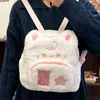 Sacs d'école en peluche motif animal de dessin animé Campus sac à dos mignon style Loli étudiant livre sac léger doux chiot poupée Lolita fille