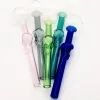 Qbsomk Skull Bubbler Pyrex Glass Pipes曲線ガラスオイルバーナーパイプ長さチューブバランサースカルパイプ喫煙ZZ