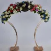 2PCS Bruiloft Boog Gouden Achtergrond Stand Metalen Frame voor Bruiloft Decoratie 38 Inch Hoge Bloemenstandaard Groot middelpunt Tafel Decor266y