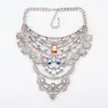 Collana di orecchini set arrivo design moda marca donna catena vintage lega pendente di cristallo grosso dichiarazione all'ingrosso