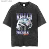 メンズTシャツヒップホップ洗浄TシャツFushiguro Toji Anime Graphic Men Vintage Tシャツコットン夏半袖TシャツThirt Harajuku Top Tees Q240220