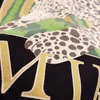 남성용 T 셔츠 패션 잔디 표범 패턴 인쇄 티셔츠 탑 캐주얼 한 느슨한 둥근 목 티 티 유니즈 룩스 의류