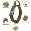 Dog Collars Dogs Tactical Collar With Handle Quick Release Metal Buckle Adjustable Nylon Wolfhound Train Harnesses Sets Pet Products