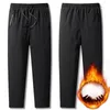 Pantaloni da uomo Pantaloni sportivi antivento in peluche caldo addensato con tasche con coulisse in vita per l'esercizio da jogging autunno inverno Uomo Casual