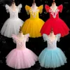 Abbigliamento da palcoscenico Costumi da balletto rosa Rossi per bambini Gonne per adulti Abiti da spettacolo per tutù per bambini