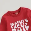 Ensembles de vêtements My First Valentines Day Baby Boy Outfit Enfant Pantalon Set Mama S Crewneck Sweatshirt Jogger Automne Vêtements d'hiver