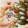 Weihnachtsdekorationen Dekoration Sublimationsrohlinge Engelsflügel Form Pendent Transferdruck Weihnachten Diy Verbrauchsmaterialien Lieferungen Drop D Dhndn