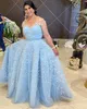 2024 Luxury Mother of the Bride Dresses Light Blue Jewel Neck Illusion Crystal Beads Lace Appliques Short Sleeves Tulle Wedding Guest Gowns Floor Length