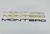 Biltillbehör för Mitsubishi Montero Bakre bagageutrymme Emblem Sidan Dörr Fender Logo Words Namnplatta Decal7851927