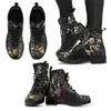 Boots New Autumn Winter British Large Womens Printed Cartoon Martin Lace Up High Top Leather Woman Shoes 230830