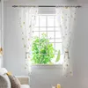 Rideau translucide transparent, rideau de fenêtre imprimé lune étoile pour la maison, salon chambre à coucher, pièces de décoration