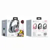 Cuffie LED Cuffie wireless Cuffie stereo HIFI Bluetooth Gioco luminoso Fascia per capelli dipinta Auricolare con inserto per iPhone Samsung