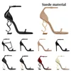 With Box Pumps Women Luxurys Dress Shoes Designer High Heels Sexy Style Triple Black Suede Leather Lady Lux Sandals Stiletto Office Rubber Loafers