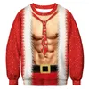 Sweats à capuche pour hommes Pulls de Noël laids pour hommes Femmes Funny Elk Renne Graphic Sweatshirts 3D Imprimé Santa Claus Cosplay Cadeaux de Noël