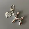 Luxury Silver Balloon Dog Keychain Pendant Electropated Personlig påse Pendant School Bag Pendant Puppy