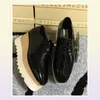 Nuova piattaforma di stella Stella McArtney Elyse Star Scheroni Oxford Women con piattaforma Black in pelle nera Sole4435544