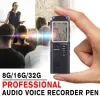 Enregistreur 8 Go / 16 Go / 32 Go Enregistreur vocal activé avec microphone USB Professionnel 96 heures Dictaphone Digital Audio Sound Record MP3 lecteur