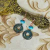 Dangle Oorbellen Geometrisch Lang Voor Vrouwen Hangend Natuursteen Vintage Gepersonaliseerde Piercing Eardrop Dames Accessoires Sieraden