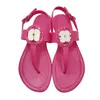 Projektowne kapcie Kobiety skórzane sandały szkiełka śluzowe biały czarny patent na żółty różowy srebrny klapki buty na plażę damskie