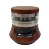 Bongos de vidro inebriantes Hookah / Novo grão de madeira grande barriga perfurada moedor de cigarros de metal de quatro camadas com gavetas, conjunto de cigarros moedor de caixa de madeira de liga de alumínio