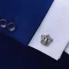 Gemelli con falco a due teste per uomo Design personalizzato Camicia francese Gemello satinato Gioielli in acciaio inossidabile Regalo per fidanzato HKD230718