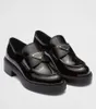 Zarif Marka Monolit Oxford Ayakkabı Kadın Loafer Siyah Fırçalı Deri Lady Rahat Yürüyüş Oxford Partisi Düğün Kauçuk Sole Moccasin EU35-40