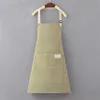 Aprons 1PC Cotton Canvas Floral Anti Fouling Kitchen Fashion Apron Cooking Female Male Adult Waist Thin Breathable Sleeveless Aprons