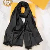 2024 New Fashion Men's Designer Scarf Cotton Jacquard Women's Scarf Double sided Color Block Fringe Edge Letter Printed Scarf