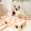 ミュウフン猫おもちゃインタラクティブワック - 屋内猫のためのモールモールの固体木製おもちゃ