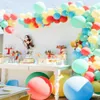 139 Matte Red Green Balloon Garland Macaron Mint Yellow Blue Baby Shower Balloons Arch Birthday Party Gender Reveal Decorations X0317p