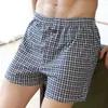 Unterhosen Männer Casual Boxershorts Rich Cotton Elastic Pack Unterwäsche Home Wear Loose Plaid Wide Leg Boxershorts Plus Size Unterhose