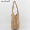 Shoulder Bags andmade Womens andbag Designer Straw Bag Boemian Woven Summer Beac Bags Female Knied Tote ig Capacity Sopping BasketH24220