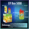 Bestsäljande Elf Box 5000 Puff Disposable E Cigaretter 12 ml POD Batterisladdningsbara elektroniska cigs Puff 5K 0% 2% 3% 5% engångsvap