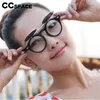 Okulary przeciwsłoneczne 57218 Vintage okrągły mężczyźni Kobiety steampunk okulary mody nitu klip przezroczyste okulary UV400
